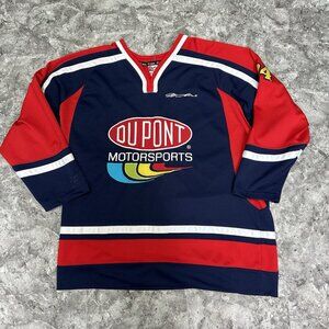 Vintage JEFF GORDON Chase Authentics #24  Du Pont Motorsports Hockey Jersey XL